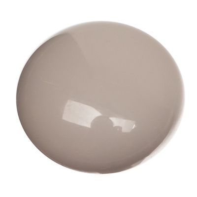 Polaris Opaque Cabochon, round, 12 mm, dark grey 