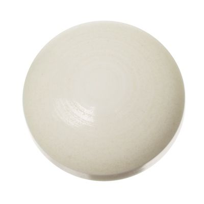 Polaris cabochon, round, 12 mm, surface: ceramica, colour: crysolite 