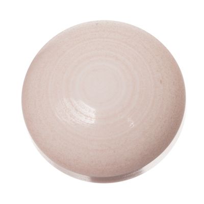 Polaris cabochon, round, 12 mm, surface: ceramica, colour: seta 