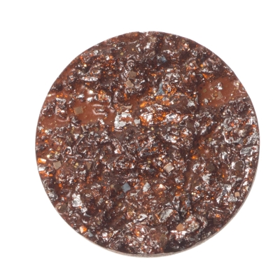 Polaris goldstone cabochon, round, 12 mm, colour: smoked topaz 