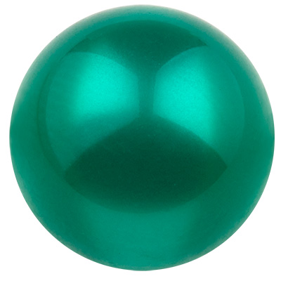 Polaris bead shiny, round, approx.10 mm, turquoise green 