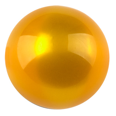Polaris bead shiny, round, ca.10 mm, sunshine yellow 