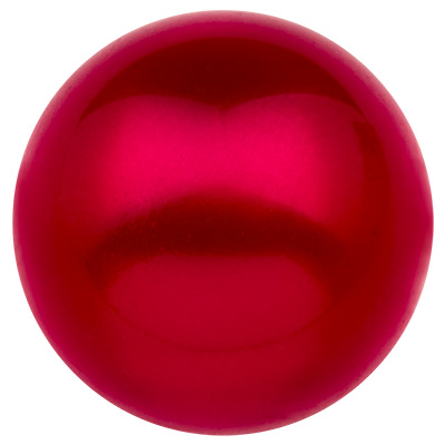 Polaris bead shiny, round, ca.10 mm, raspberry red 