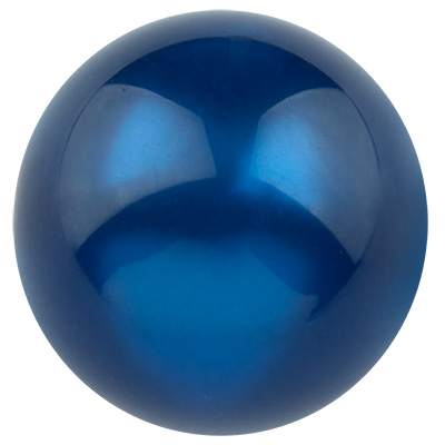 Polaris bead shiny, round, approx. 14 mm, dark blue 