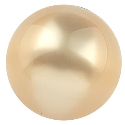 Polaris bead shiny, round, approx. 14 mm, light yellow 