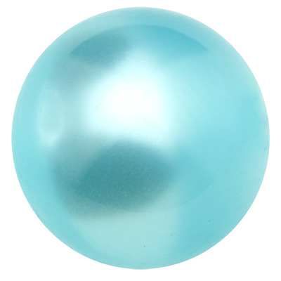Polaris bead shiny, round, approx. 20 mm, light blue 