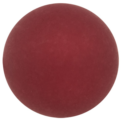 Perle polaire, ronde, env. 10 mm, rouge bordeaux. 