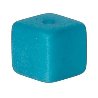 Polaris cubes, 8 x 8 mm, turquoise blue 