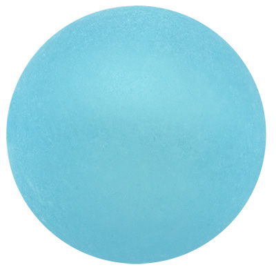 Perle Polaris, 6 mm, ronde, bleu clair 