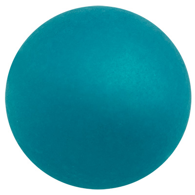 Perle Polaris, 6 mm, ronde, bleu turquoise 