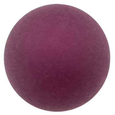 Perle Polaris, 6 mm, ronde, violet foncé 