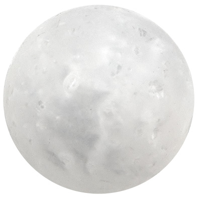 Polaris kraal zoet, rond, ca.10 mm, wit 