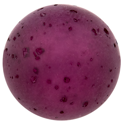 Perle polaire douce, ronde, env.10 mm, violet foncé 