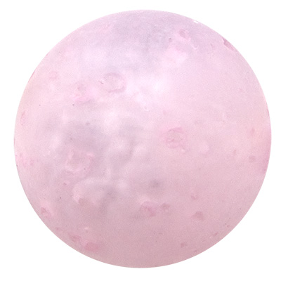 Polaris bead sweet, round, approx.14 mm, pastel pink 