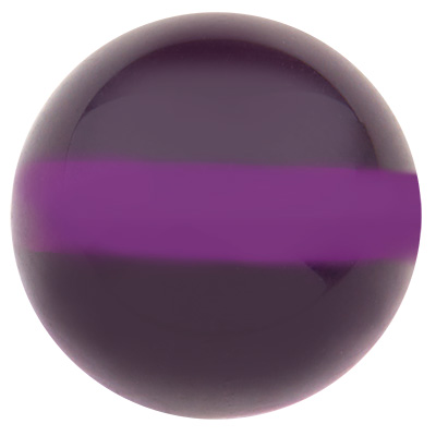 Boule Polaris 14 mm transparente, violet foncé 
