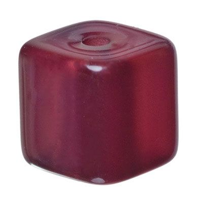 Polaris cubes, 8 mm, shiny, wine red 