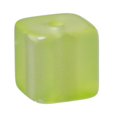 Polaris cubes, 8 mm, shiny, light green 