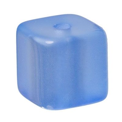 Polaris cubes, 8 mm, shiny, sky blue 