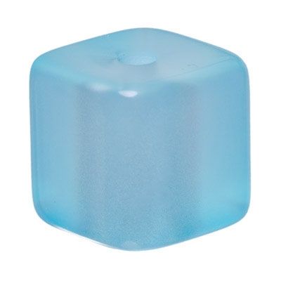 Polaris cubes, 8 mm, shiny, light blue 