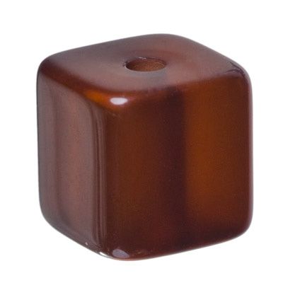 Cube Polaris, 8 mm, brillant, brun foncé 