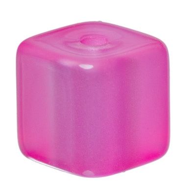 Polaris cubes, 8 mm, shiny, rose 