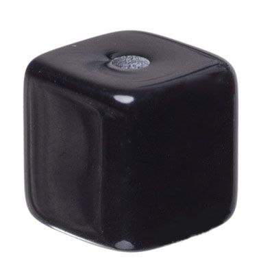 Polaris cubes, 8 mm, shiny, black 