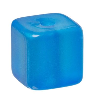 Cube Polaris, 8 mm, brillant, bleu turquoise 