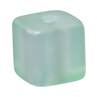Polaris cubes, 8 mm, shiny, pistachio 