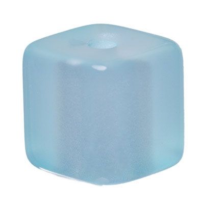 Polaris cubes, 8 mm, shiny, aqua 