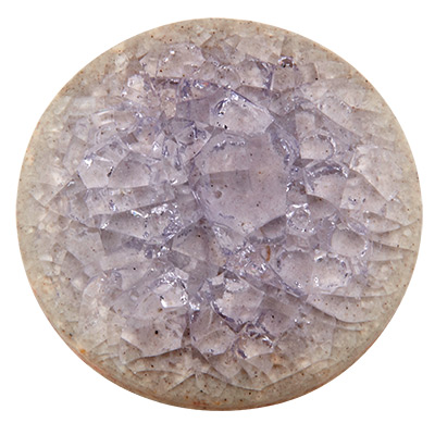 Keramische cabochon, rond, leisteenblauw, diameter 20, hoogte 3 mm 
