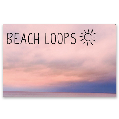 Juwelenkaart "Beach Loop - Sky", liggend, formaat 8,5 x 5,5 cm 