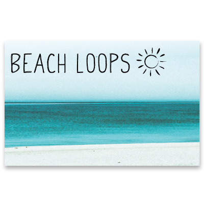 Carte-bijou "Beach Loop - Vagues", horizontale, dimensions 8,5 x 5,5 cm 
