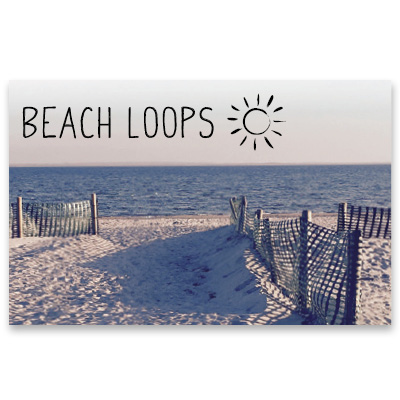 Schmuckkarte "Beach Loop - Strand", quer, Größe 8,5 x 5,5 cm 
