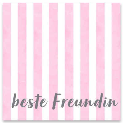 Best Friend" decorative card, square, size 8.5 x 8.5 cm 