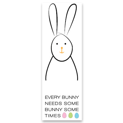 Schmuckkarte "Bunny", rechteckig, Größe 15 x 5 cm 