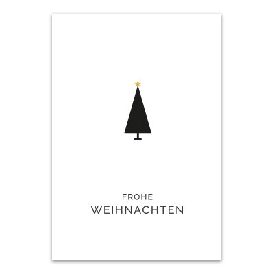Schmuckkarte, "Frohe Weihnachten", rechteckig, Größe 8,5 x 12 cm 