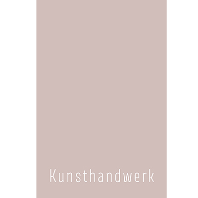 Schmuckkarte "Kunsthandwerk", hochkant, helles taupe, Größe 8,5 x 5,5 cm 