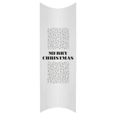 Emballage cadeau, coussin, motif "Merry Christmas", 20 cm x 7 cm x 2,4 cm 