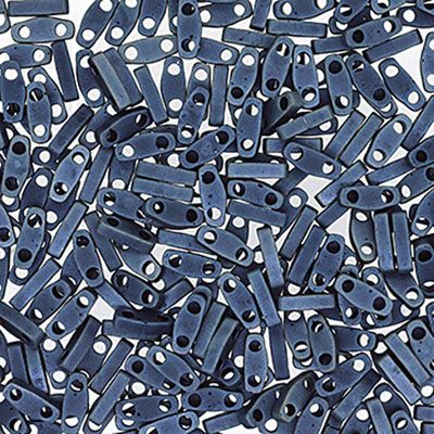 Miyuki Perlen Quarter Tila, Farbe: Matt Blue Gray, Röhrchen mit ca. 7,2 gr 