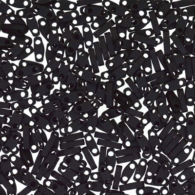 Miyuki Perlen Quarter Tila, Farbe: Matt Black, Röhrchen mit ca. 7,2 gr 