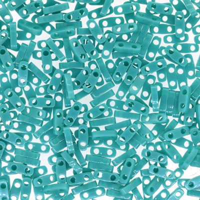 Perles Miyuki Quarter Tila, couleur : turquoise opaque, tube d'environ 7,2 gr 