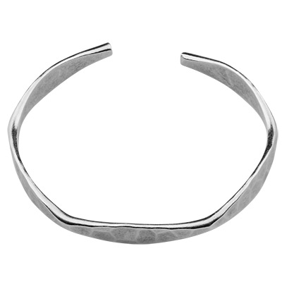 Bangle hammered silver plated 
