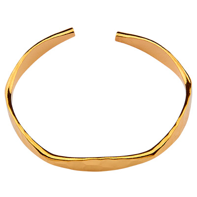 Bangle hammered gold plated 