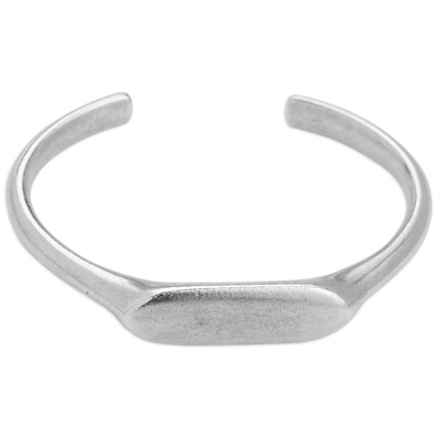 Bangle with engraving plate, 66.5 x 10 mm, silver-plated 