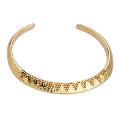 Bangle with dots, 66.5 x 7.0 mm, gold-plated 