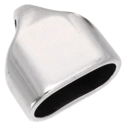 End cap, 22.5 x 23 mm, silver-plated, suitable for 10 mm sail rope 