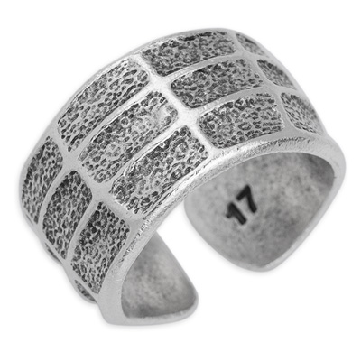 Ring, inner diameter 17 mm, silver-plated 