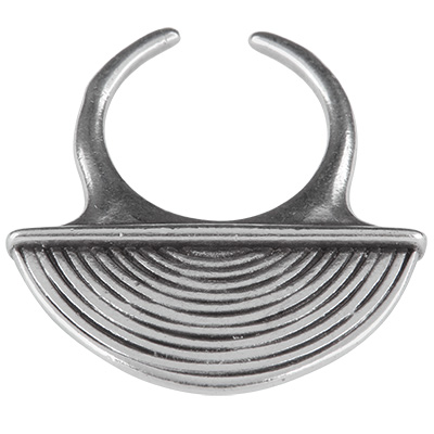 Ring half-round, silver-plated, inner diameter 17 mm 