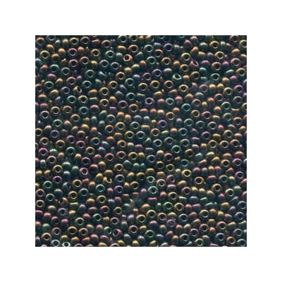11/0 Preciosa Rocailles Perlen, Rund (ca. 2 mm), Farbe: Dark Bronze, Röhrchen mit ca. 24 Gramm 