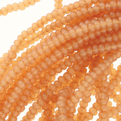 11/0 Preciosa Rocailles Perlen, Rund (ca. 2 mm), Farbe: Sol Gel Wheat Opal, Röhrchen mit ca. 24 Gramm 